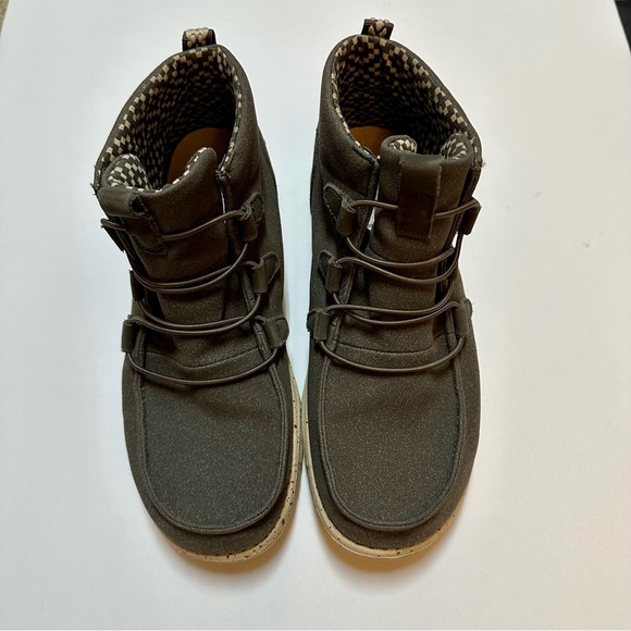 Hey Dude Shoes - Hey Dude Lea Coffee Womens 9 Gray High Top Pull On Round Toe Casual Comfort Shoe